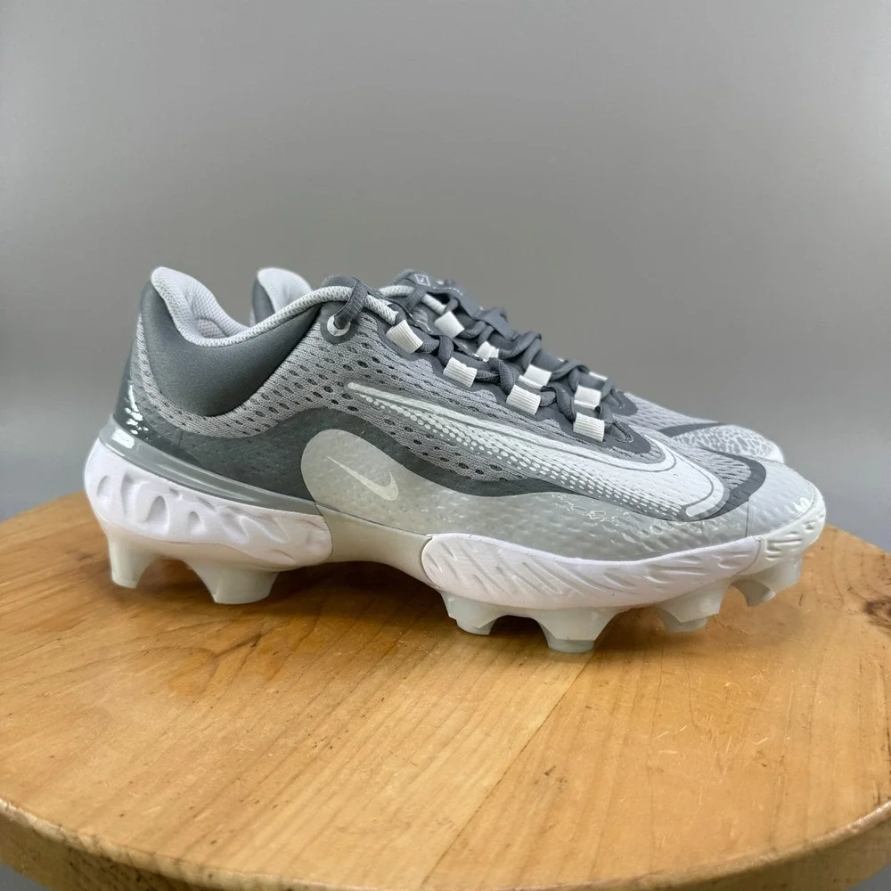 Nike Alpha Hurrache Elite 4 MCS Low Mens Size 11‎ Baseball Cleats Gray White NEW